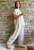 Lalli Damask Asymmetric Panel Top Stone